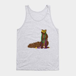 Paper Craft Mardi Gras Squirrel Tank Top